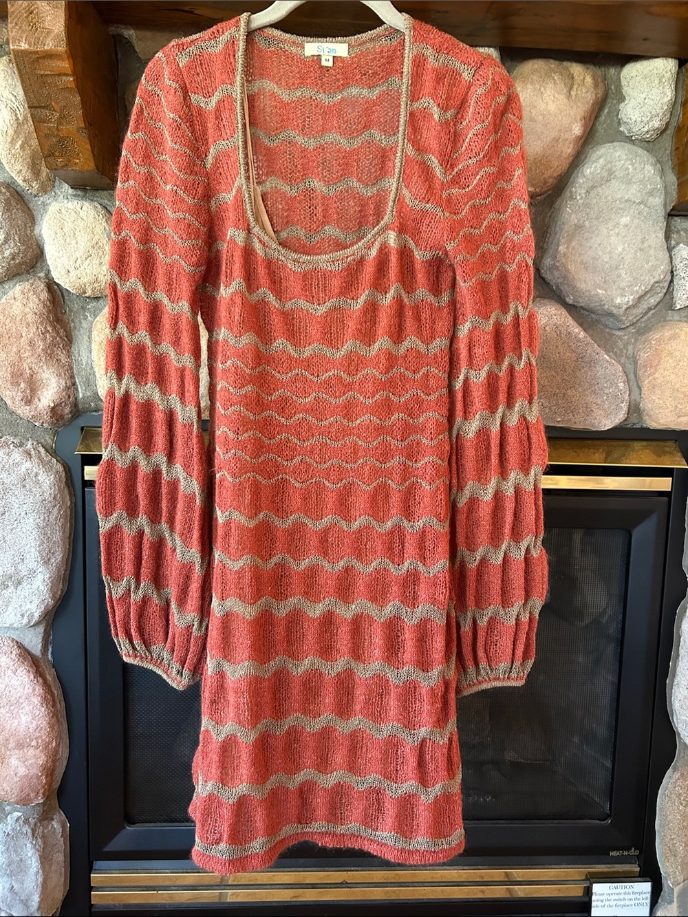 Anthro | Sein Mohair Long Balloon Sleeve Sweater Knit Shift Dress, SizeM, NWOT